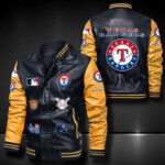 Texas Rangers Leather Bomber Jacket