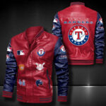 Texas Rangers Leather Bomber Jacket