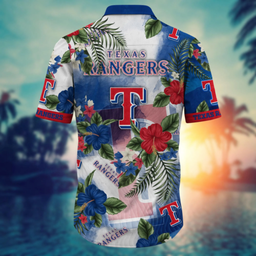 Texas Rangers MLB Flower Hawaii Shirt  For Fans, Summer Football Shirts