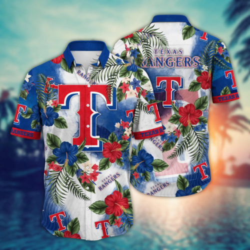 Texas Rangers MLB Flower Hawaii Shirt  For Fans, Summer Football Shirts