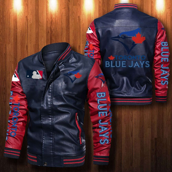 Toronto Blue Jays Leather Bomber Jacket