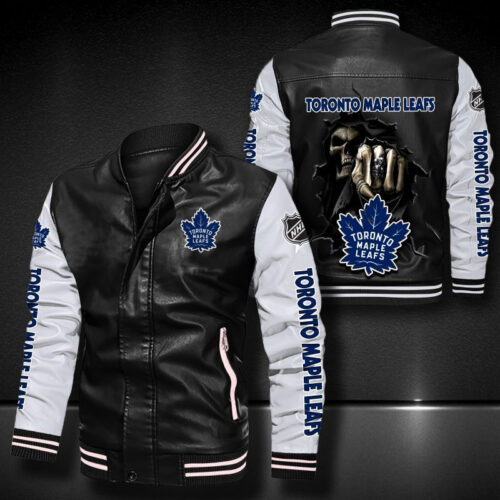 Toronto Maple Leafs Leather Bomber Jacket