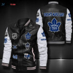 Toronto Maple Leafs Leather Bomber Jacket