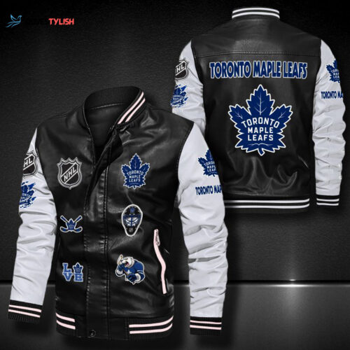 Toronto Maple Leafs Leather Bomber Jacket