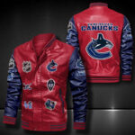 Vancouver Canucks Leather Bomber Jacket