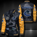 Vancouver Canucks Leather Bomber Jacket