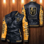 Vegas Golden Knights Leather Bomber Jacket