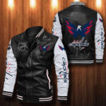 Washington Capitals Leather Bomber Jacket