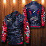 Washington Capitals Leather Bomber Jacket