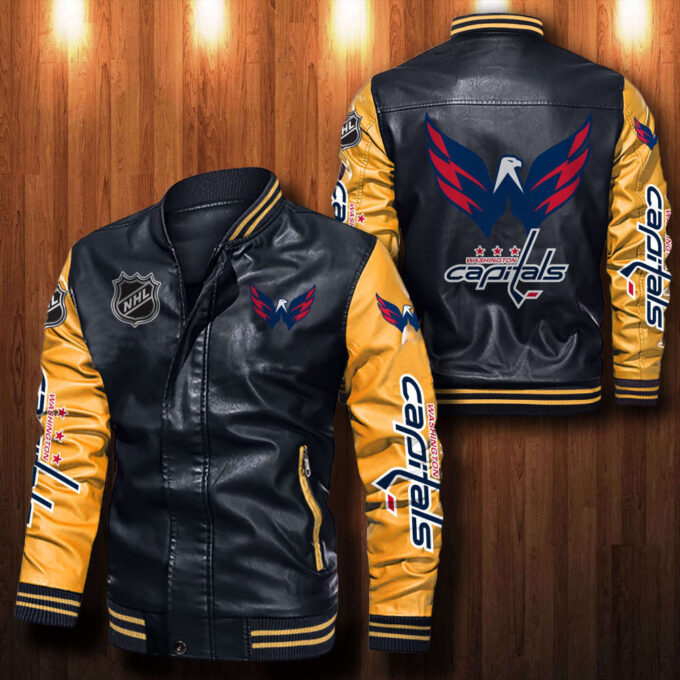 Washington Capitals Leather Bomber Jacket