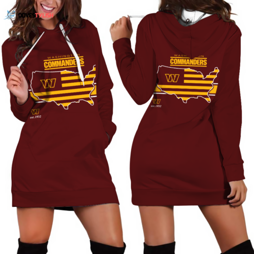 Washington Commanders Hoodie Dress For Women