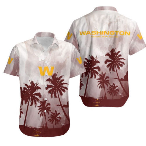 Washington Football Team Coconut Trees Gift For Fan Hawaiian