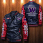 Washington Huskies Leather Bomber Jacket