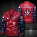 Washington Nationals Leather Bomber Jacket