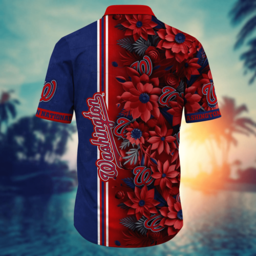 Washington Nationals MLB Flower Hawaii Shirt And Tshirt For Fans, Custom Summer Football Shirts