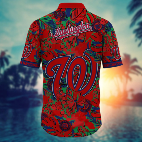 Washington Nationals MLB Flower Hawaii Shirt   For Fans, Summer Football Shirts