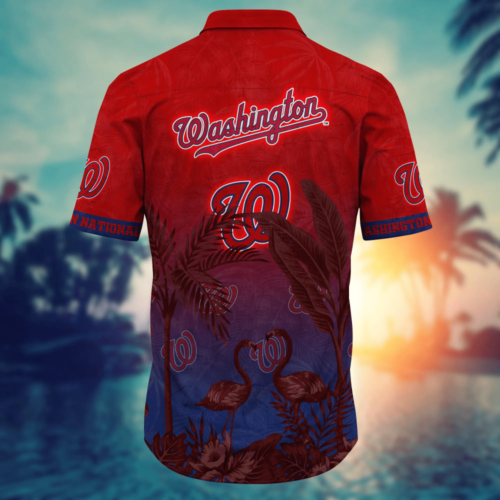 Washington Nationals MLB Flower Hawaii Shirt   For Fans, Summer Football Shirts