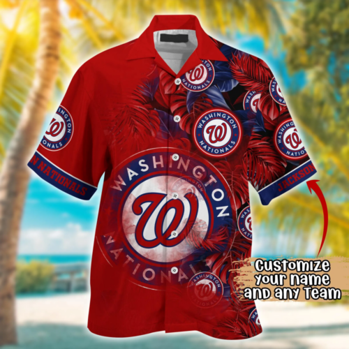Washington Nationals MLB Summer Hawaii Shirt And TShirt, Custom Football Shirts