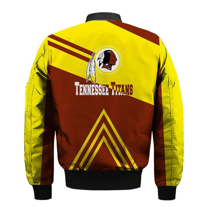 Washington Redskins Brown Yellow Bomber Jacket