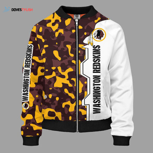 Washington Redskins Camouflage Yellow Bomber Jacket