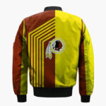 Washington Redskins Skull Brown Yellow Bomber Jacket