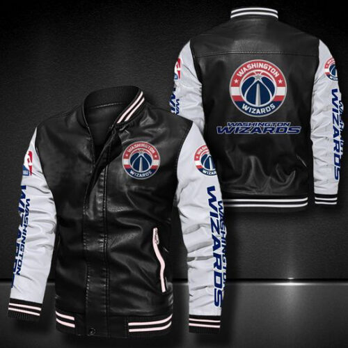 Washington Wizards Leather Bomber Jacket