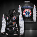 Washington Wizards Leather Bomber Jacket