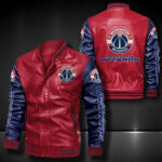 Washington Wizards Leather Bomber Jacket