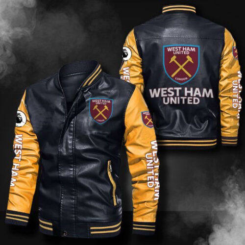 West Ham United Leather Bomber Jacket