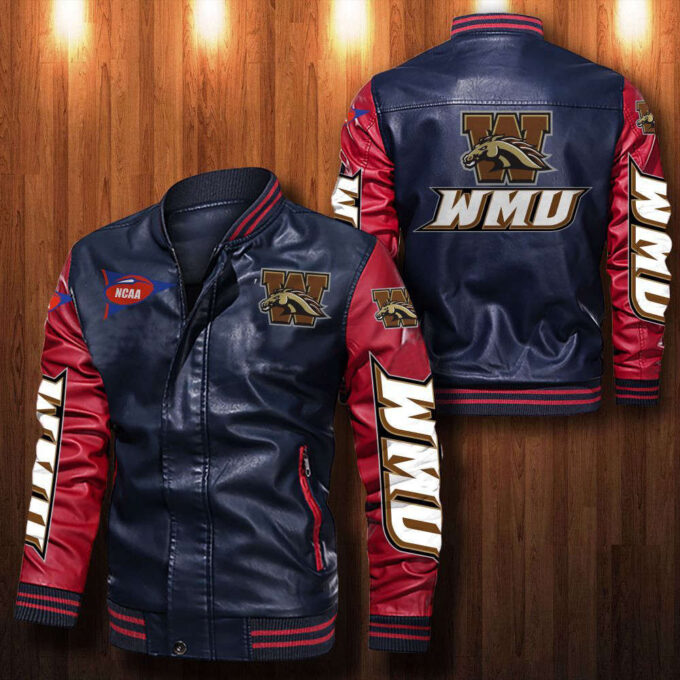 Western Michigan Broncos Leather Bomber Jacket