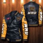 Western Michigan Broncos Leather Bomber Jacket