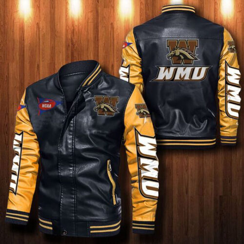 Western Michigan Broncos Leather Bomber Jacket