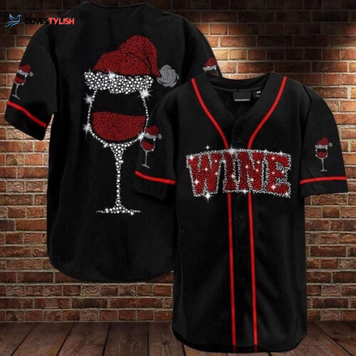 Wine Merry Christmas Baseball Tee Jersey Shirt Printed 3D