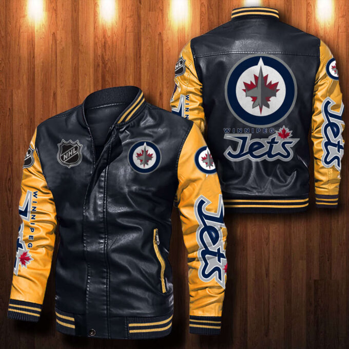 Winnipeg Jets Leather Bomber Jacket