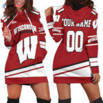 Wisconsin Badgers Mascot Hoodie Dress For Women