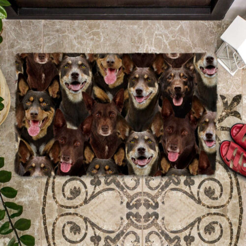 A Bunch Of Australian Kelpies Doormat