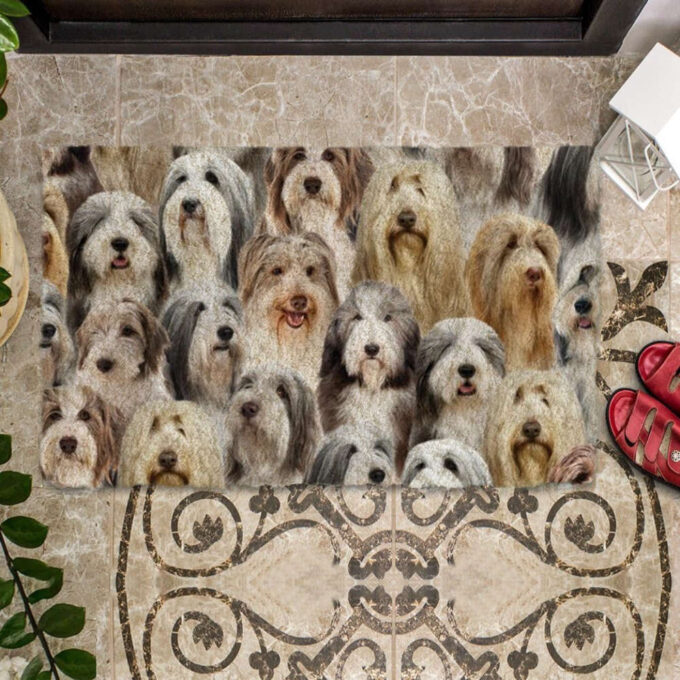 A Bunch Of Bearded Collies Doormat