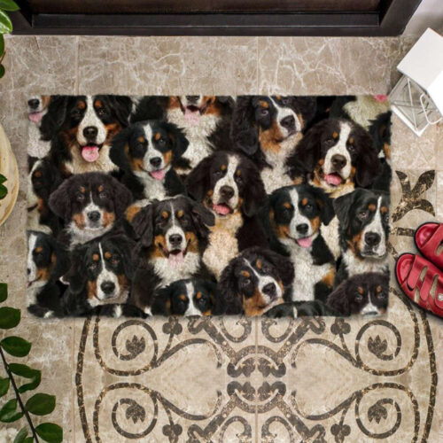 A Bunch Of Bernese Mountains Doormat