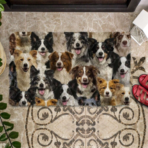 A Bunch Of Border Collies Doormat