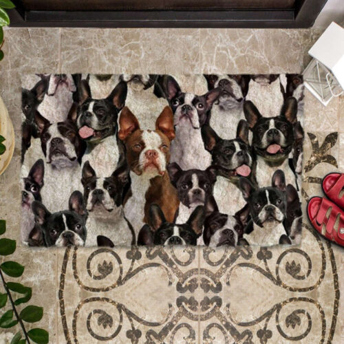 A Bunch Of Boston Terriers Doormat