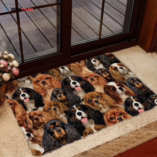 A Bunch Of Cavalier King Charles Spaniels Doormat