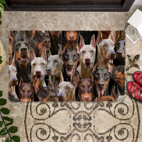 A Bunch Of Doberman Doormat