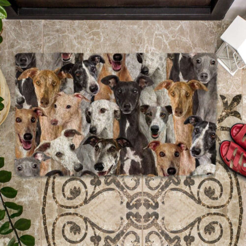 A Bunch Of Greyhounds Doormat