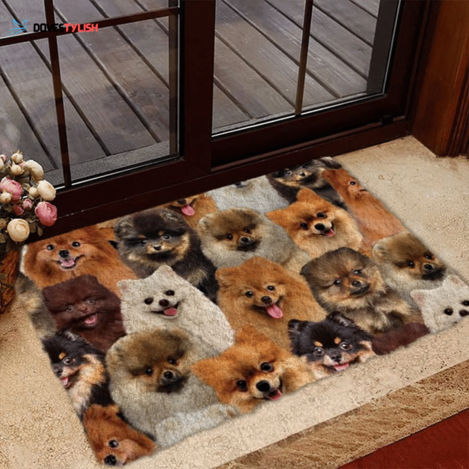 A Bunch Of Pomeranians Doormat