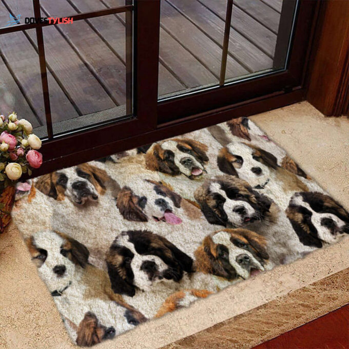 A Bunch Of St. Bernards Doormat