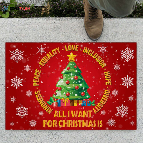 You Stink Green Hand Christmas Doormat Funny Holiday Christmas Welcome Mat