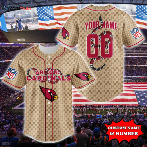 Arizona Cardinals Baseball Jersey Gucci NFL Custom For Fans BJ2195