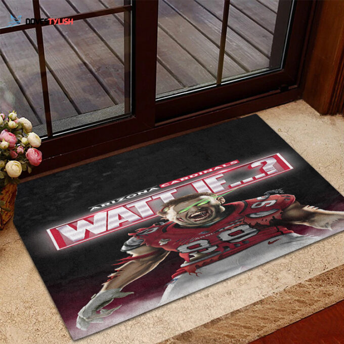 Arizona Cardinals Watt If Foldable Doormat Indoor Outdoor Welcome Mat Home Decor