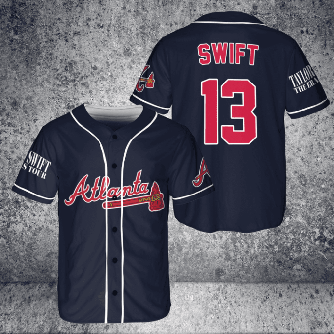 Atlanta Braves Taylor Swift Fan Baseball Jersey BJ2228
