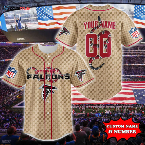 Atlanta Falcons Baseball Jersey Gucci NFL Custom For Fans BJ2196